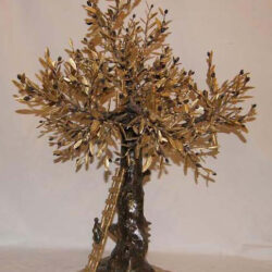 handcrafted bronze artwork olive tree handmade