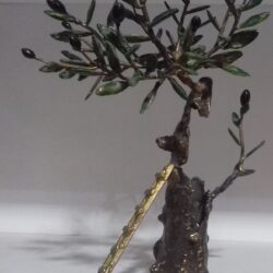 handcrafted bronze artwork olive tree handmade