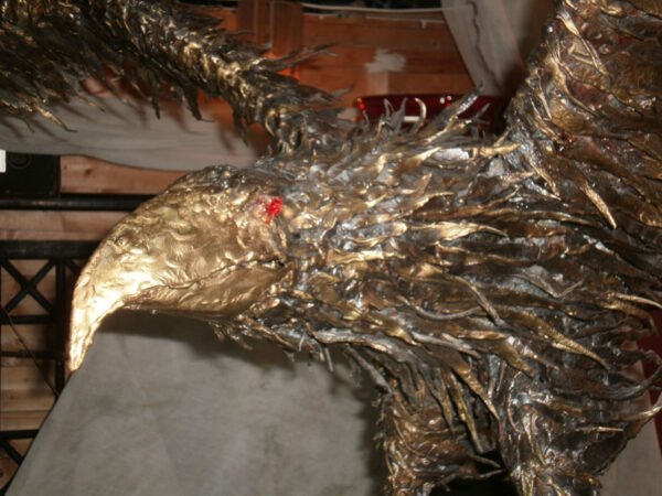 handcrafted bronze artwork eagle